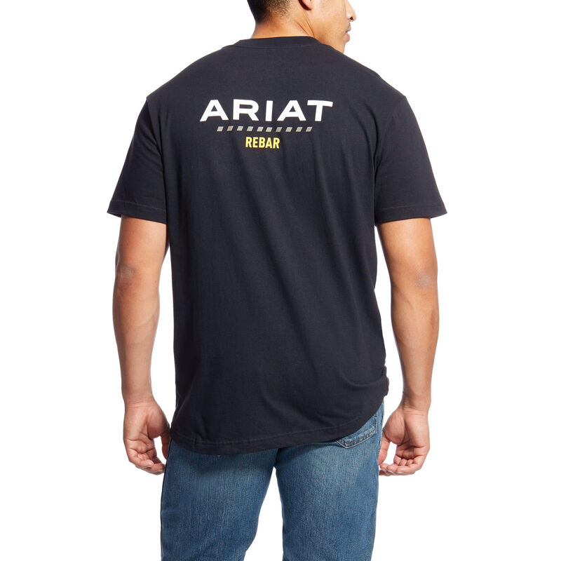 Ariat T-Shirts Herren - Rebar Cotton Strong Logo Schwarz ( TEDXG-5172 )